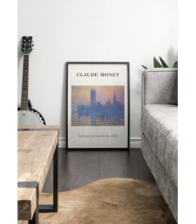 Affiche Claude Monet - Parlement au Coucher du Soleil