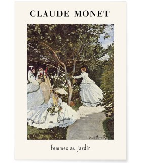 Affiche Claude Monet - Femmes au Jardin