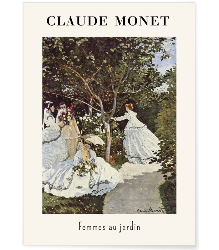 Affiche Claude Monet - Femmes au Jardin