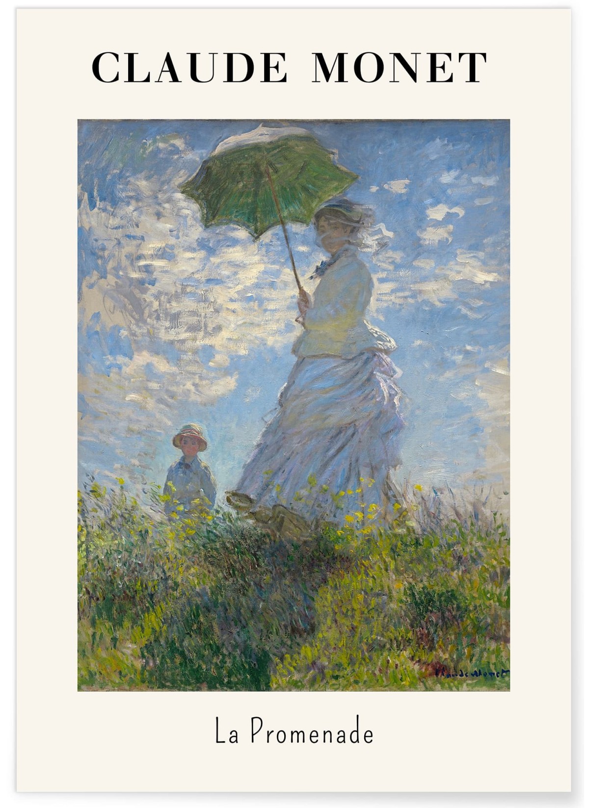 Affiche Claude Monet - La Promenade