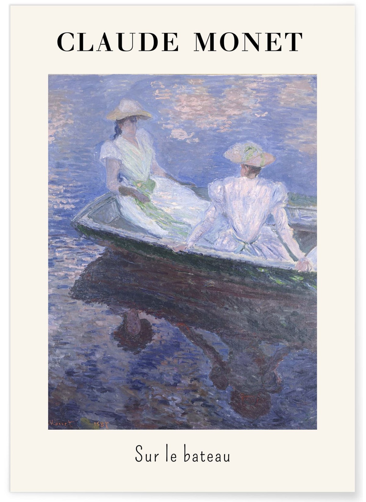 Affiche Claude Monet - Sur le Bateau