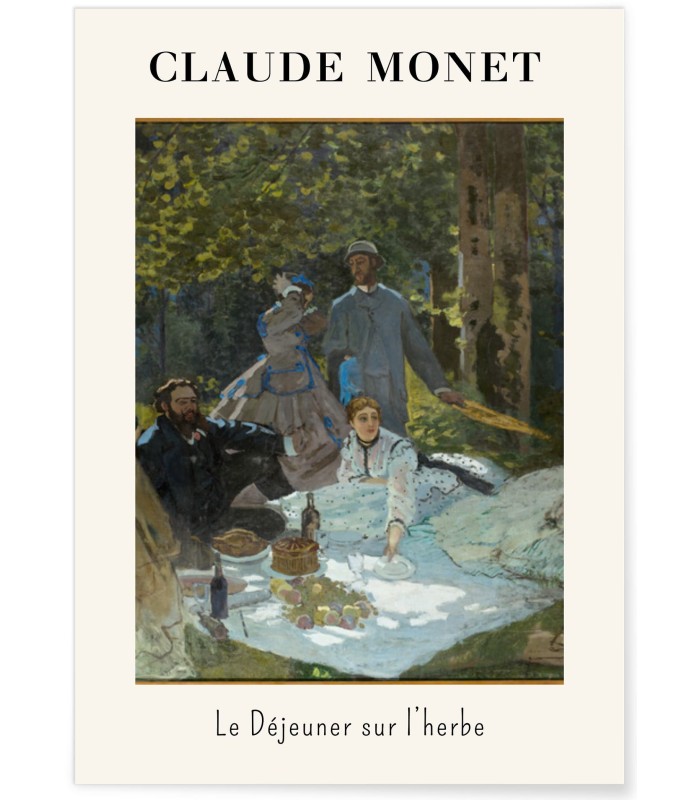 Affiche Claude Monet - Le Déjeuner sur l’Herbe