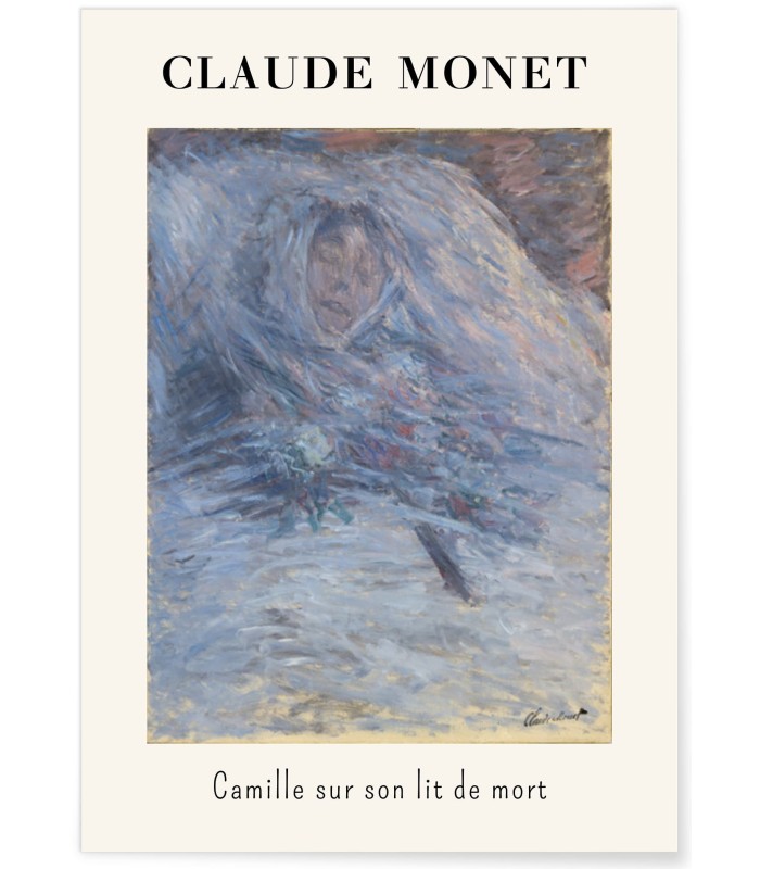 Affiche Claude Monet - Camille Monet sur son Lit de Mort