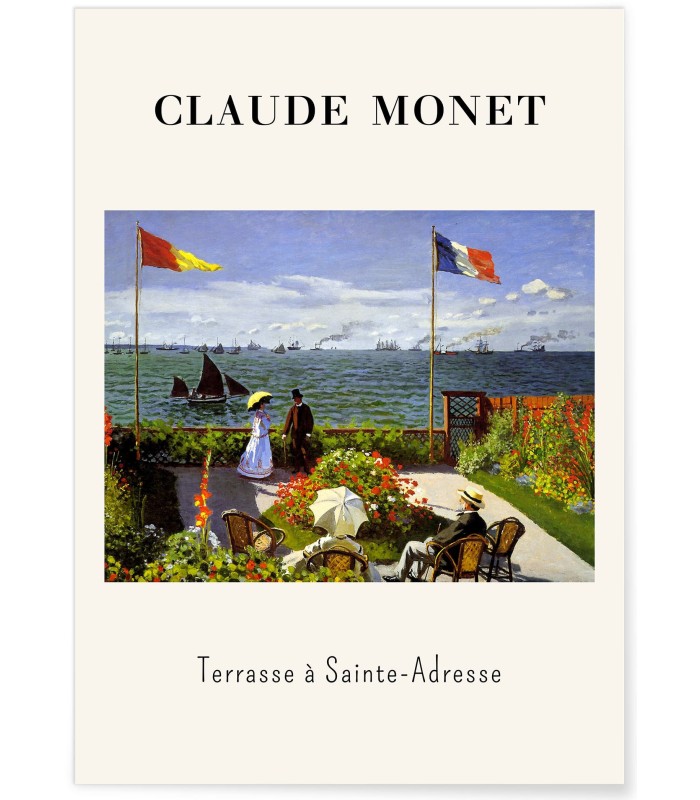 Affiche Claude Monet - Terrasse à Sainte-Adresse