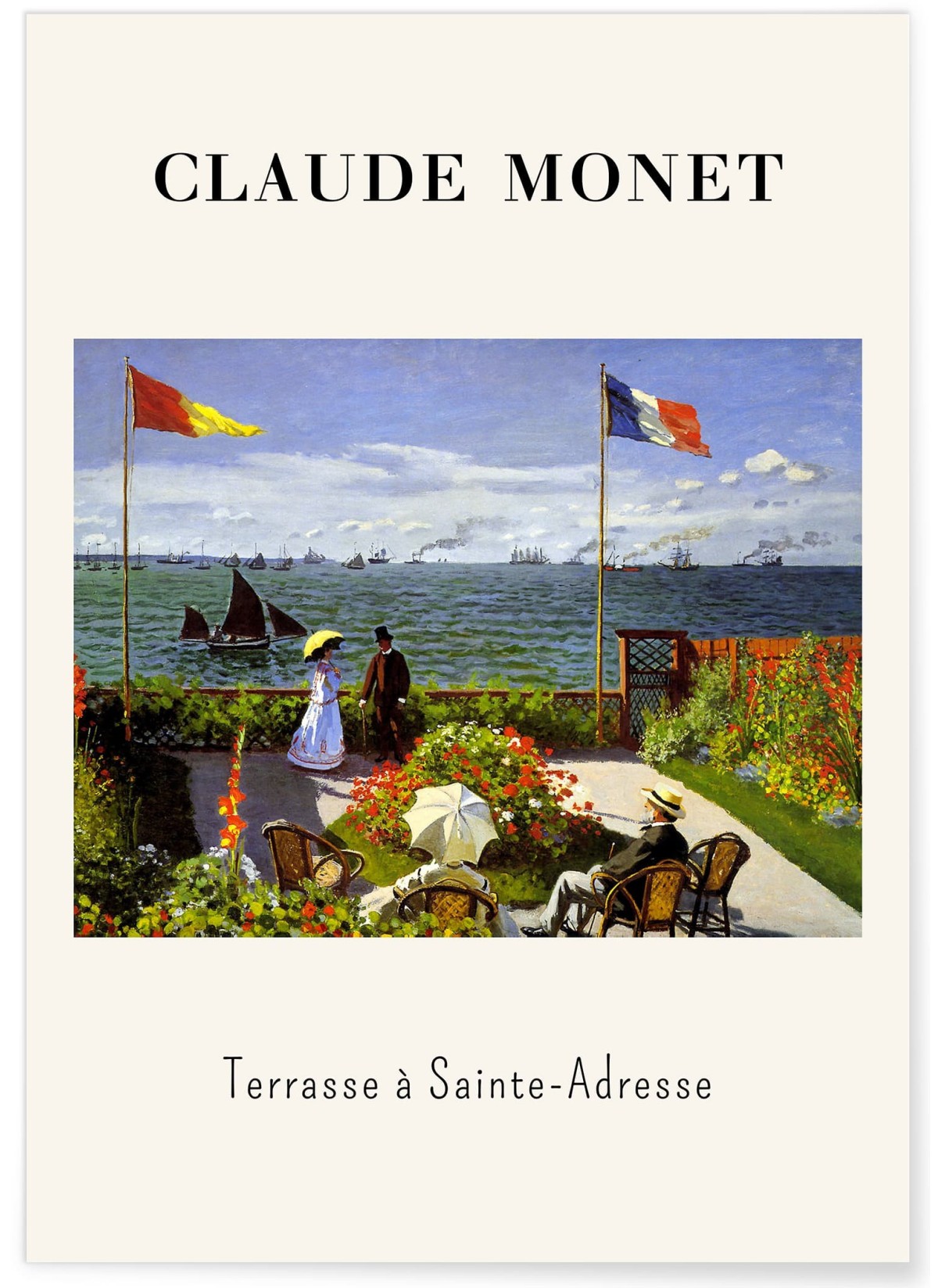 Affiche Claude Monet - Terrasse à Sainte-Adresse