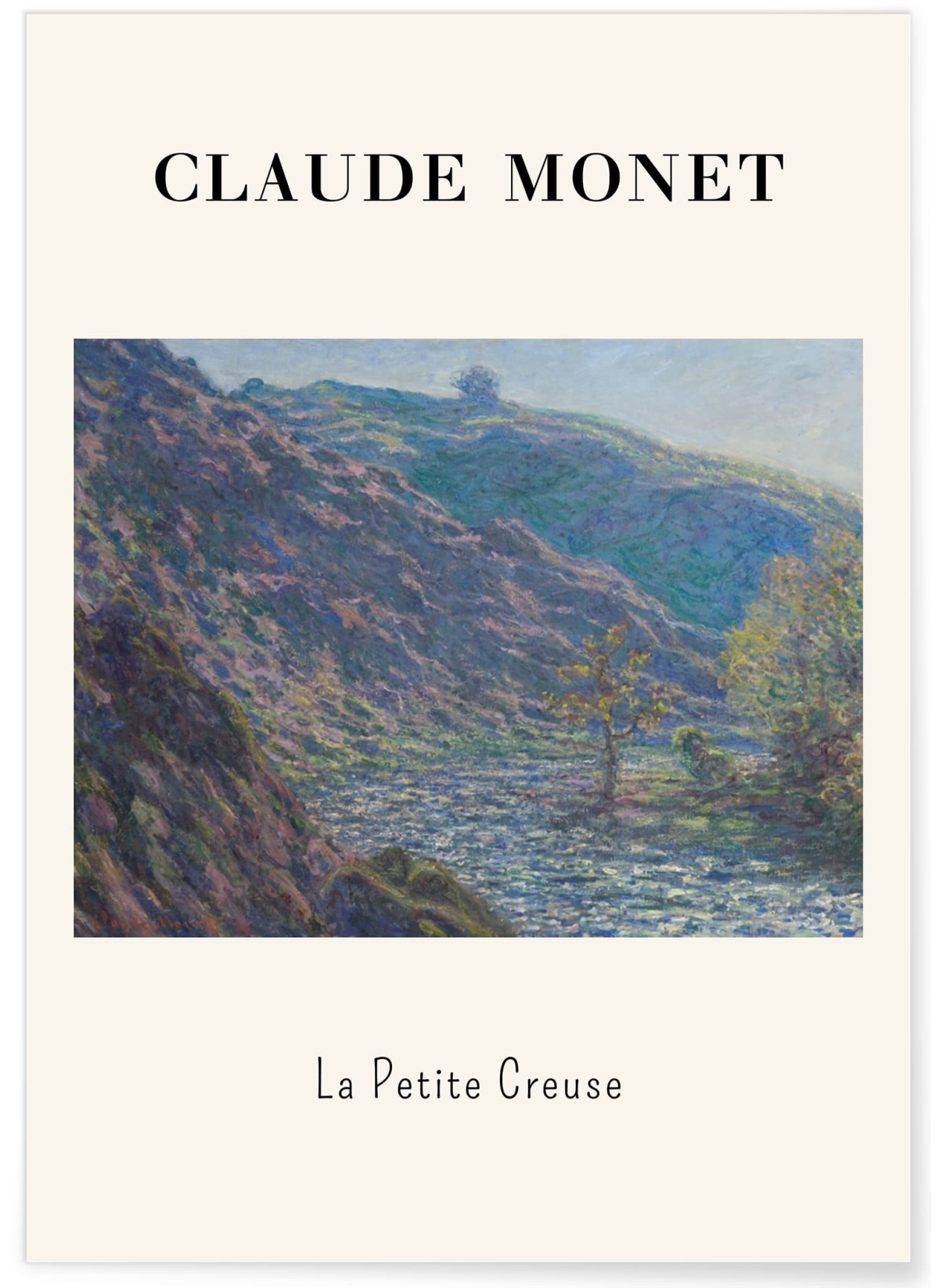 Affiche Claude Monet - La Petite Creuse