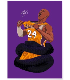 Affiche Kobe Bryant - Black Mamba