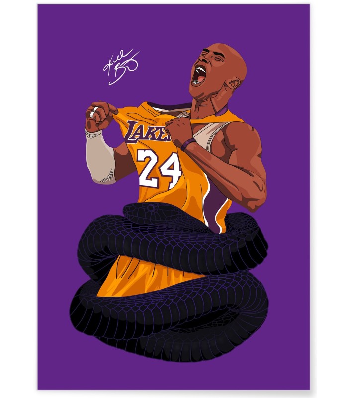 Affiche Kobe Bryant - Black Mamba