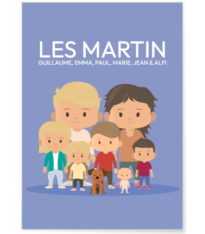 Affiche Cartoon Personnalisée – Transformez votre famille en Illustration Unique !