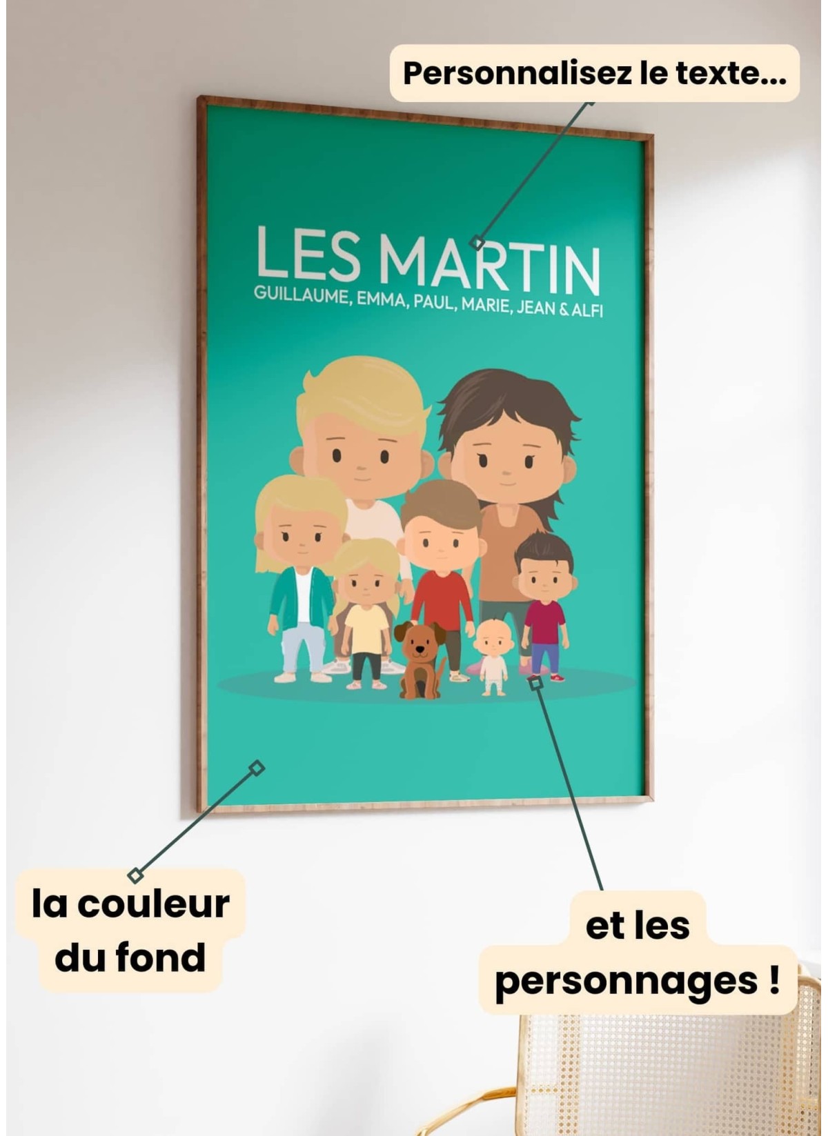 Affiche Cartoon Personnalisée – Transformez votre famille en ...