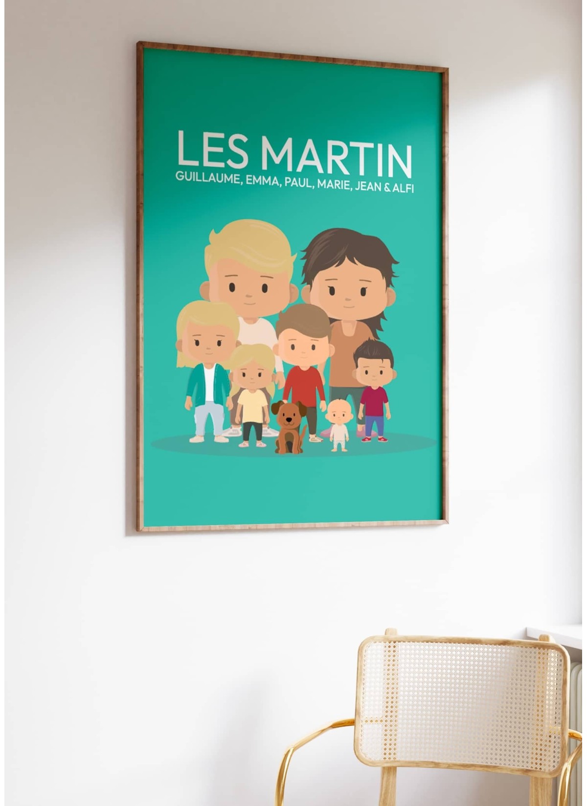 Affiche Cartoon Personnalisée – Transformez votre famille en Illustration Unique !