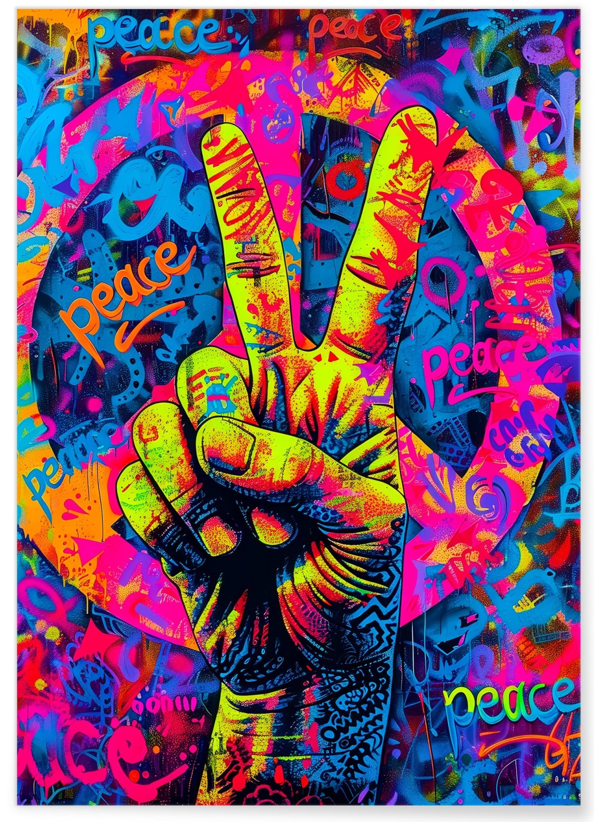 Affiche Peace Pop Art