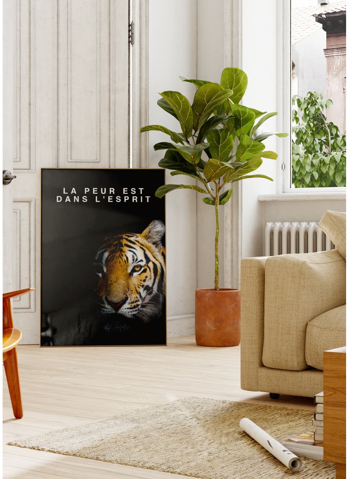 Affiche Motivation La Peur est dans l'Esprit