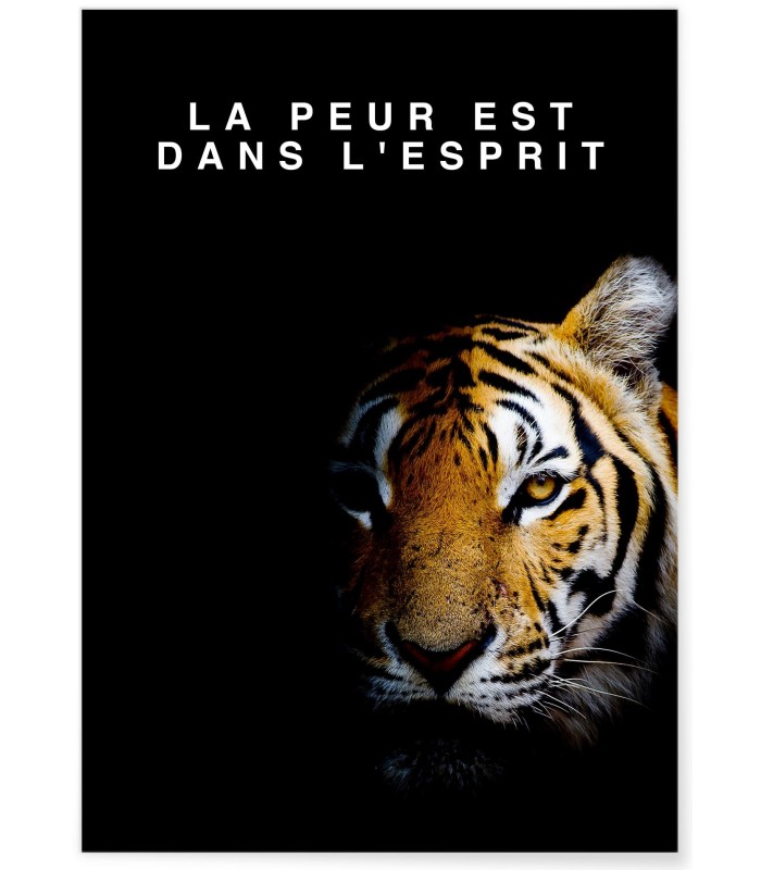 Affiche Motivation La Peur est dans l'Esprit