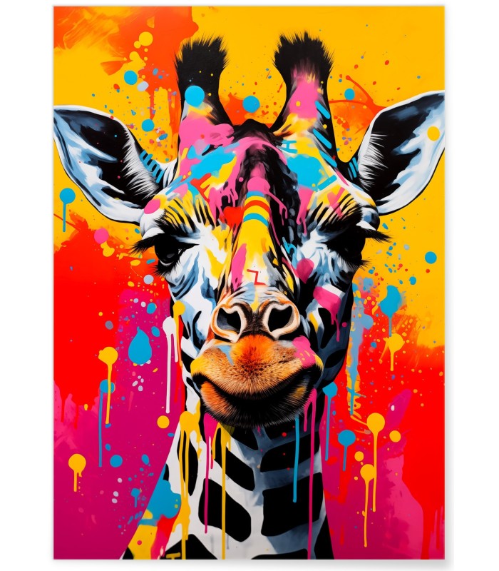 Affiche Girafe Pop Art