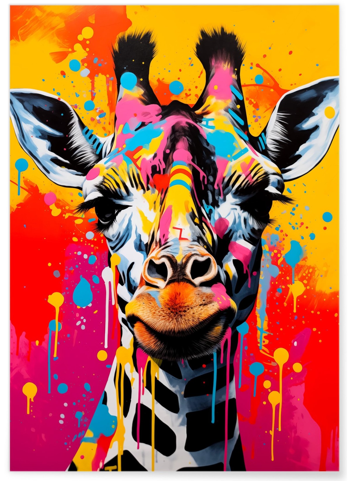 Affiche Girafe Pop Art