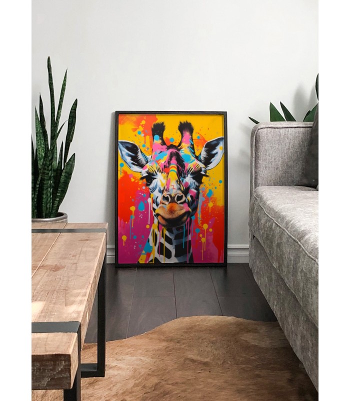 Affiche Girafe Pop Art