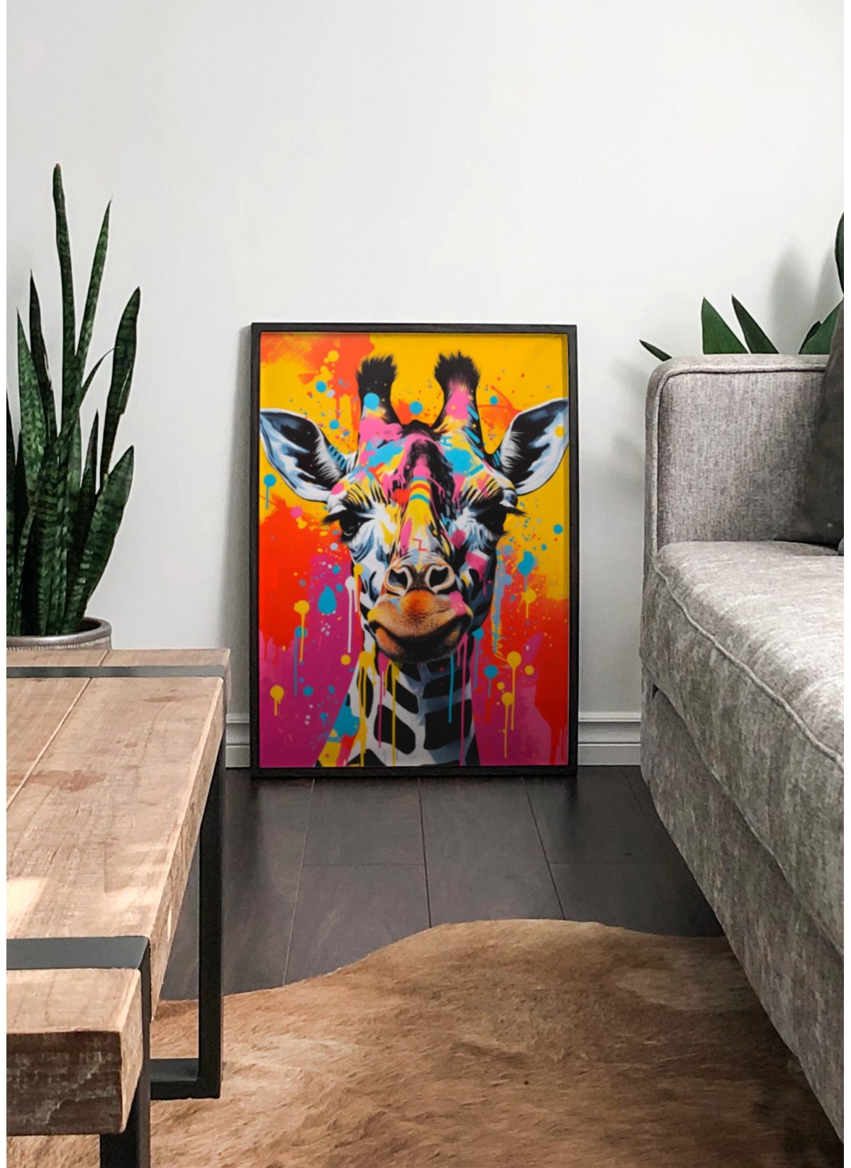 Affiche Girafe Pop Art