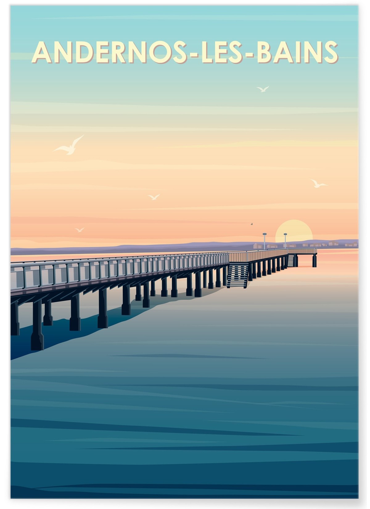 Affiche ville Andernos-les-Bains