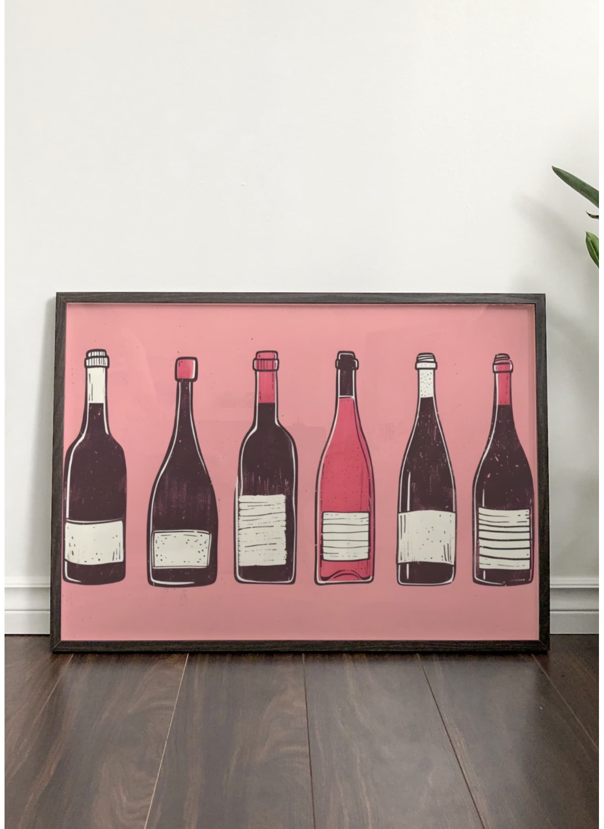 Affiche Illustrations bouteilles vin