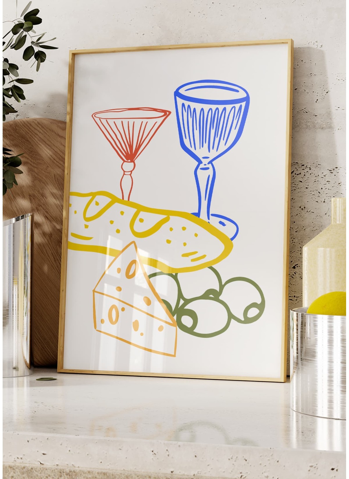 Affiche Apéro français coloré