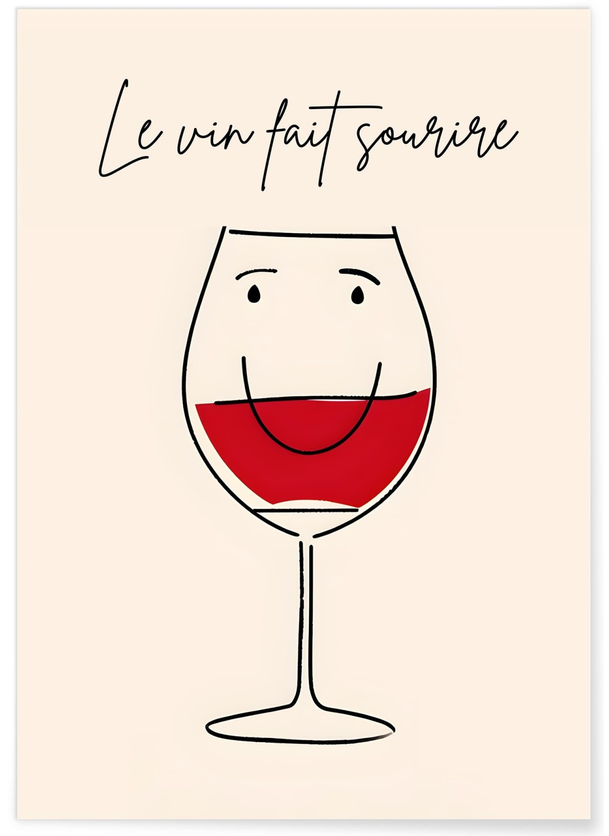 Affiche Le vin fait sourire