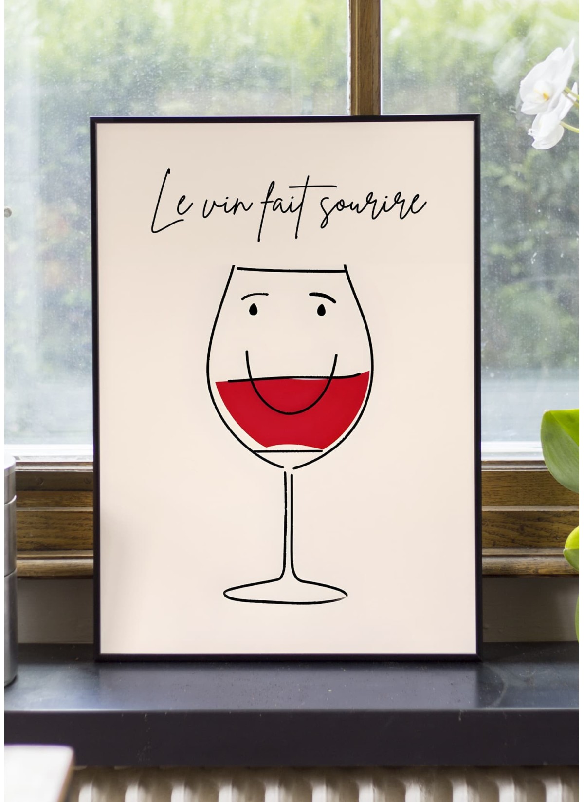 Affiche Le vin fait sourire