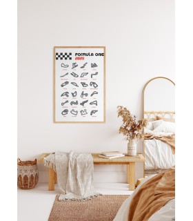 Affiche Circuits Formule 1 2025