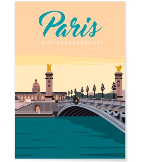 Affiche ville Paris - Pont Alexandre III