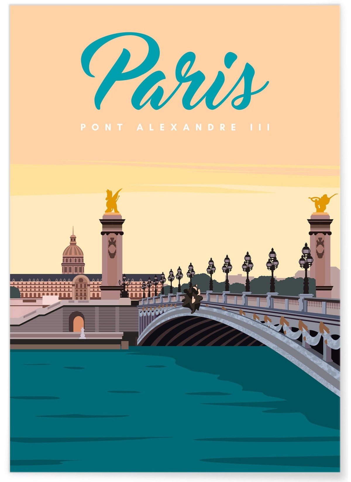 Affiche ville Paris - Pont Alexandre III