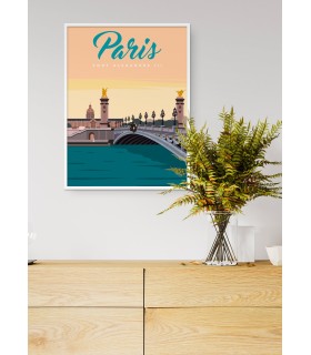 Affiche ville Paris - Pont Alexandre III