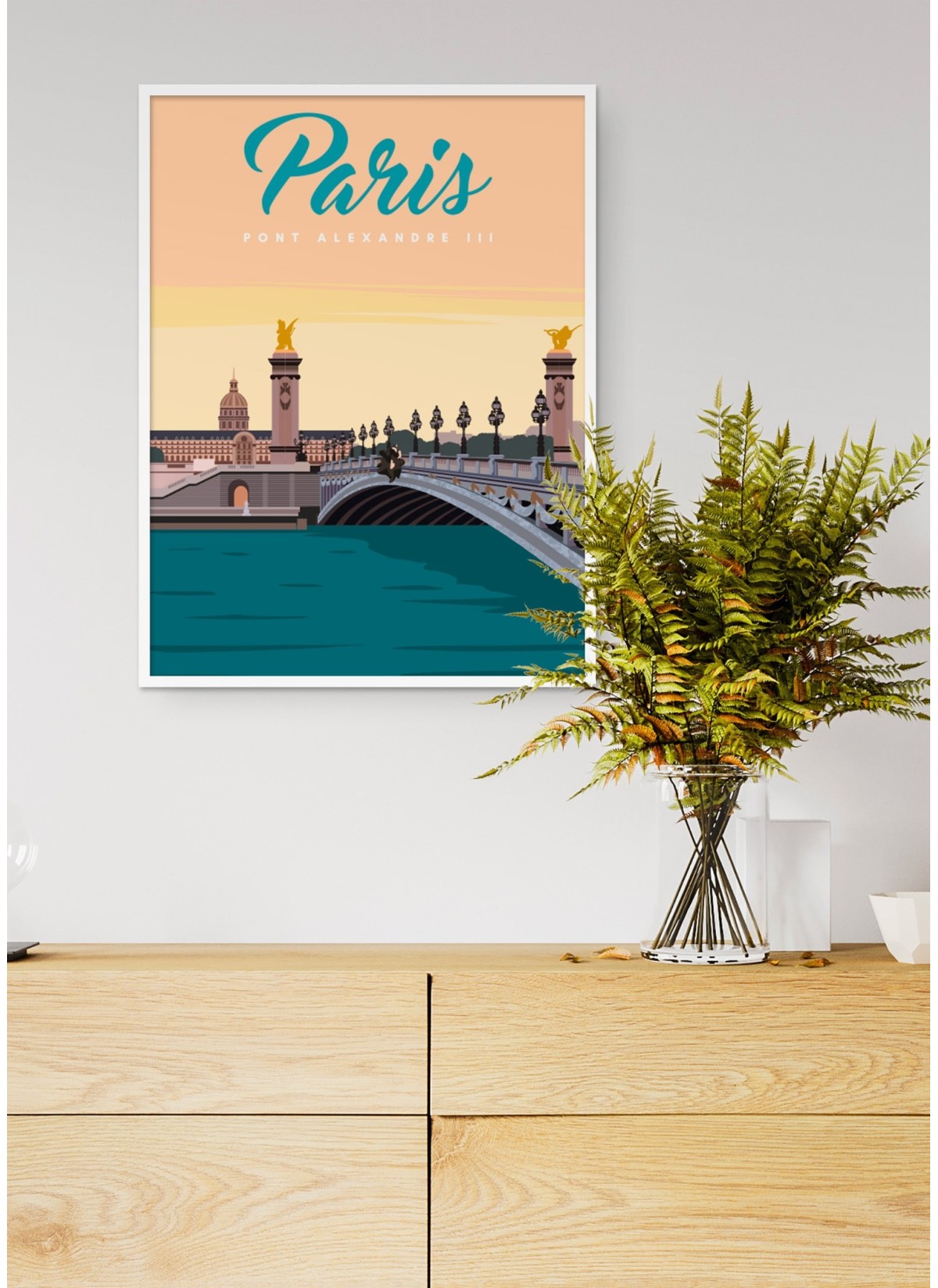 Affiche ville Paris - Pont Alexandre III
