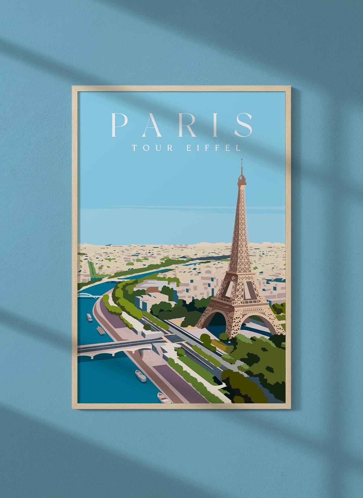 Affiche ville Paris - Tour Eiffel