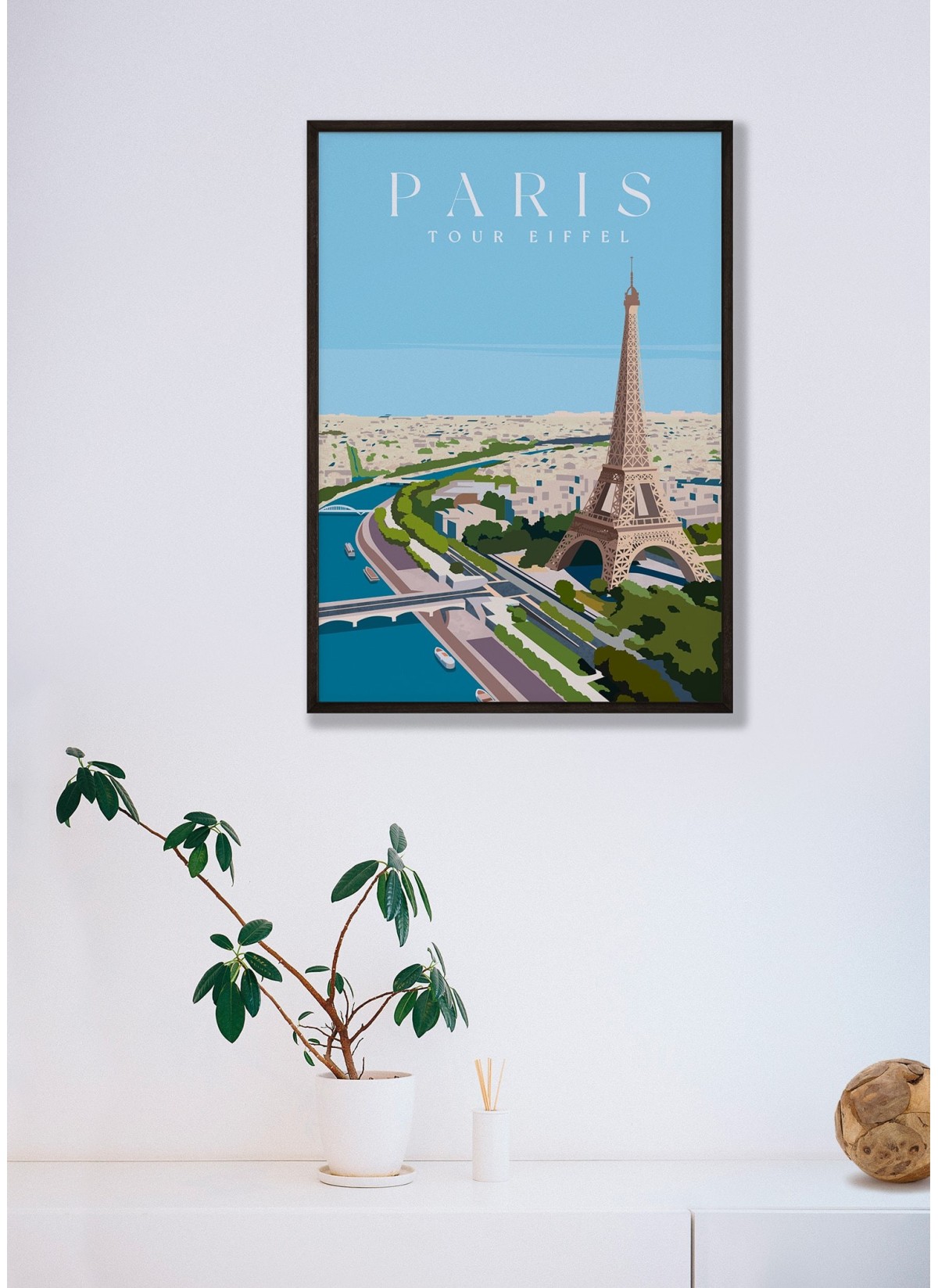 Affiche ville Paris - Tour Eiffel