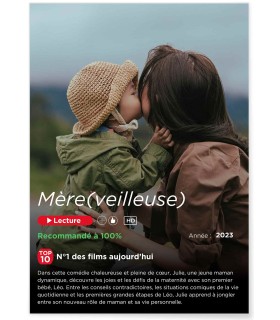 Affiche Netflix personnalisée Fête des Mères | Cadeau original & fun