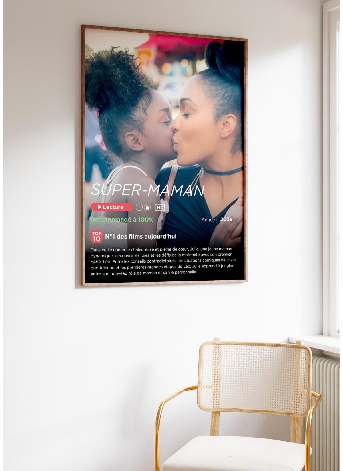 Affiche Netflix personnalisée Fête des Mères | Cadeau original & fun