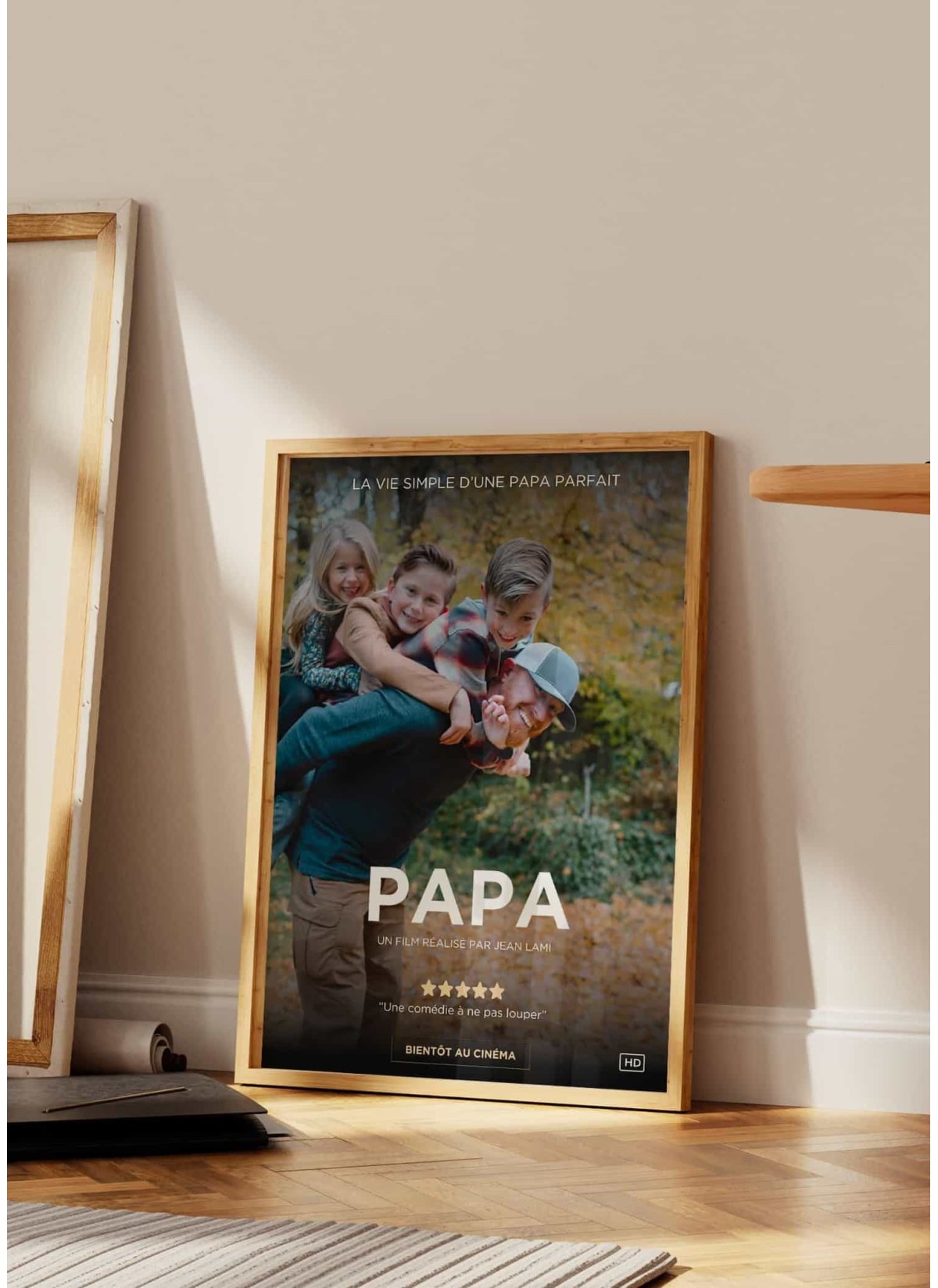 Affiche de Cinéma personnalisée pour Papa | Cadeau Fête des Pères original