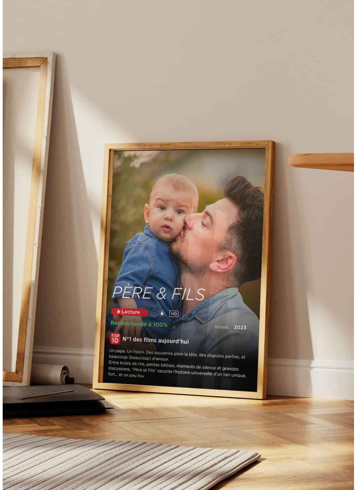 Affiche Netflix personnalisée pour Papa | Cadeau original Fête des Pères