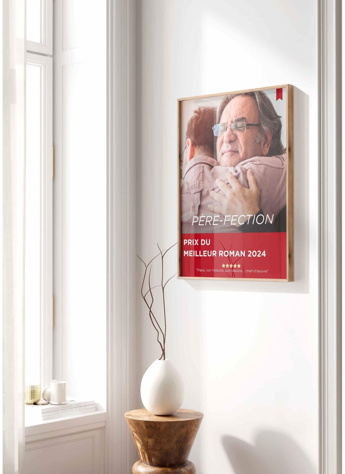 Affiche roman personnalisée pour Papa | Cadeau Fête des Pères original