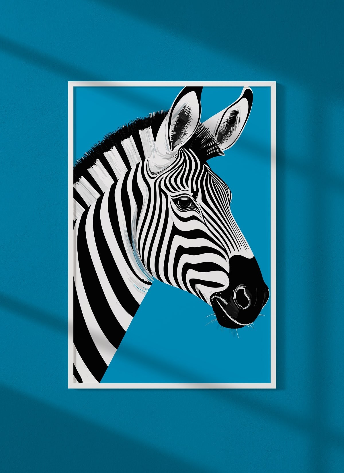 Affiche Zèbre graphique pop