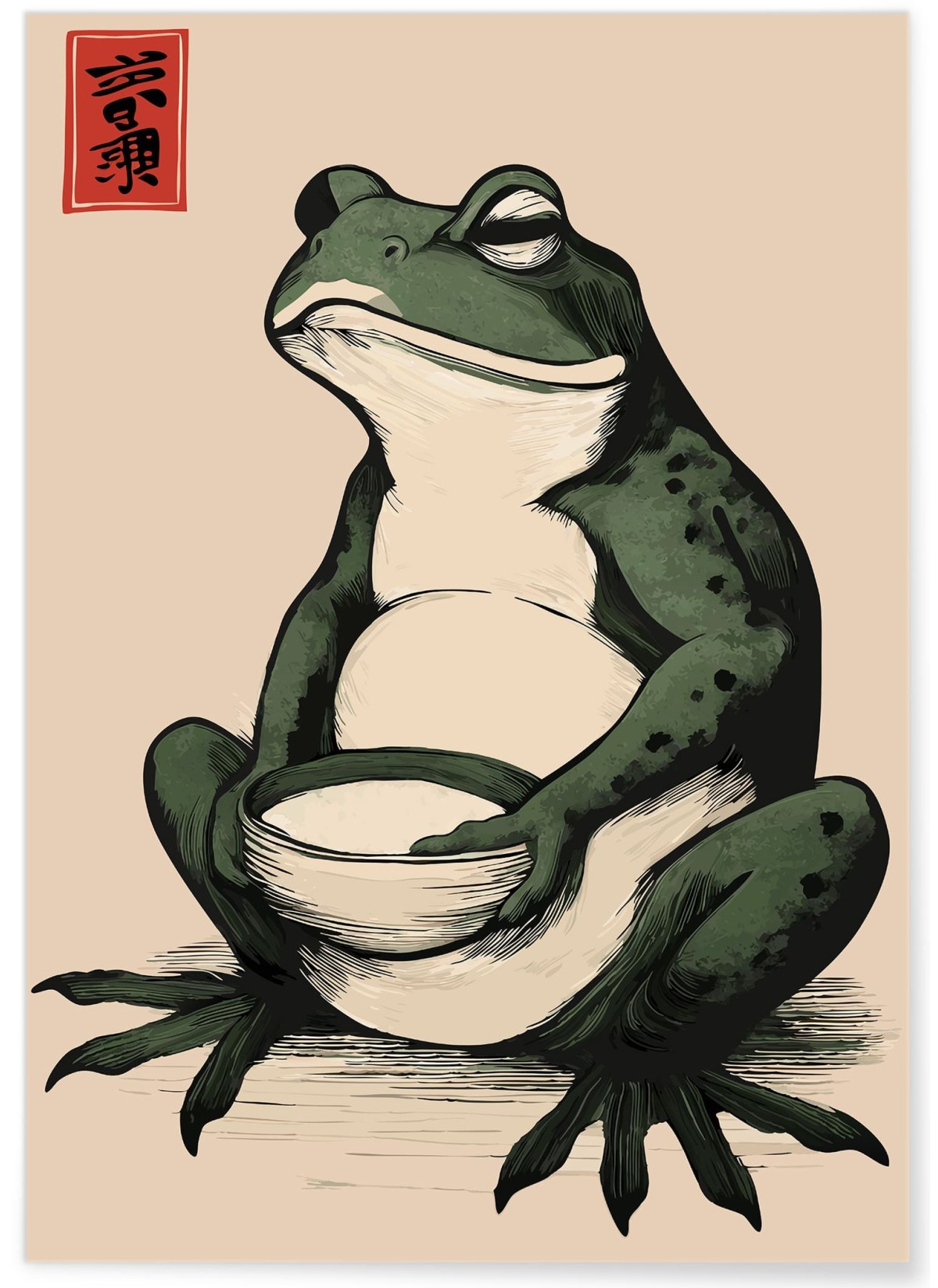 Affiche Grenouille zen