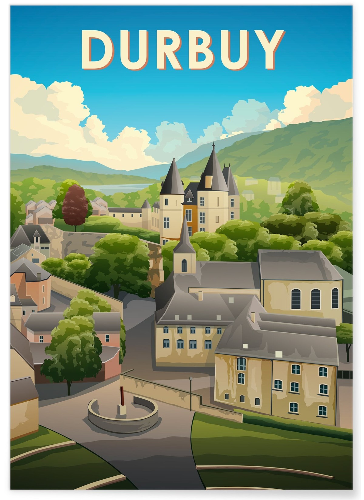 Affiche ville Durbuy