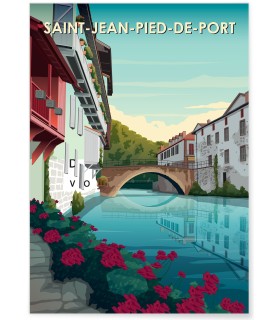 Affiche ville Saint-Jean-Pied-de-Port