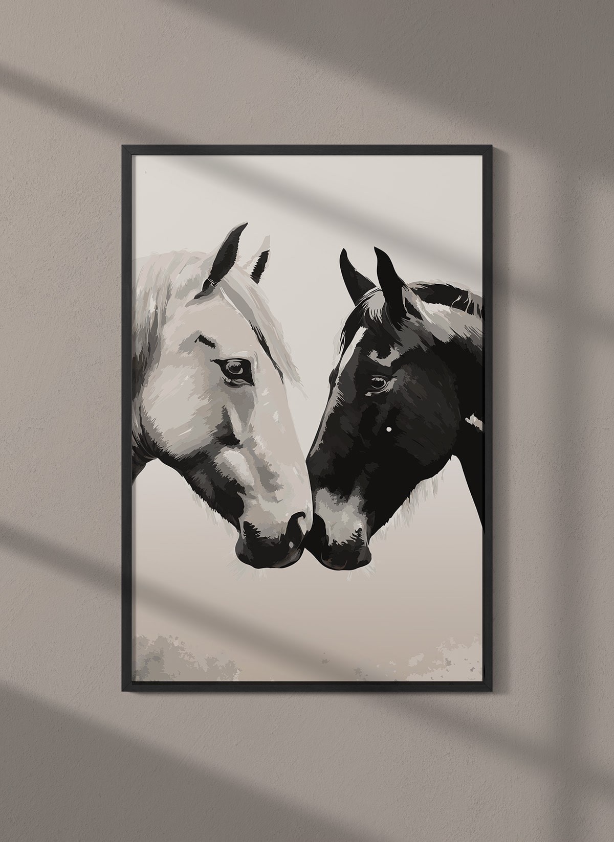 Affiche Chevaux tendres museaux
