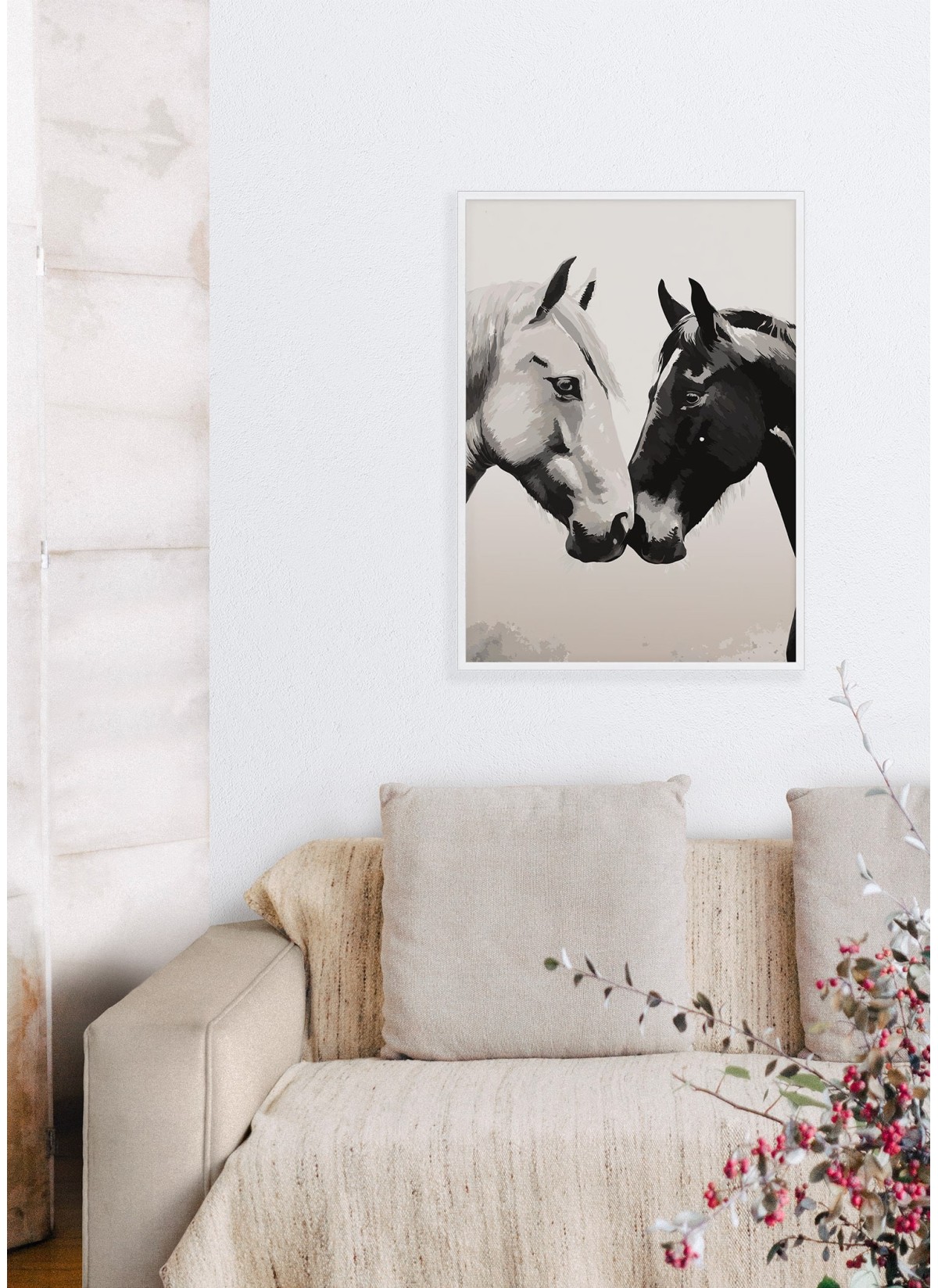 Affiche Chevaux tendres museaux