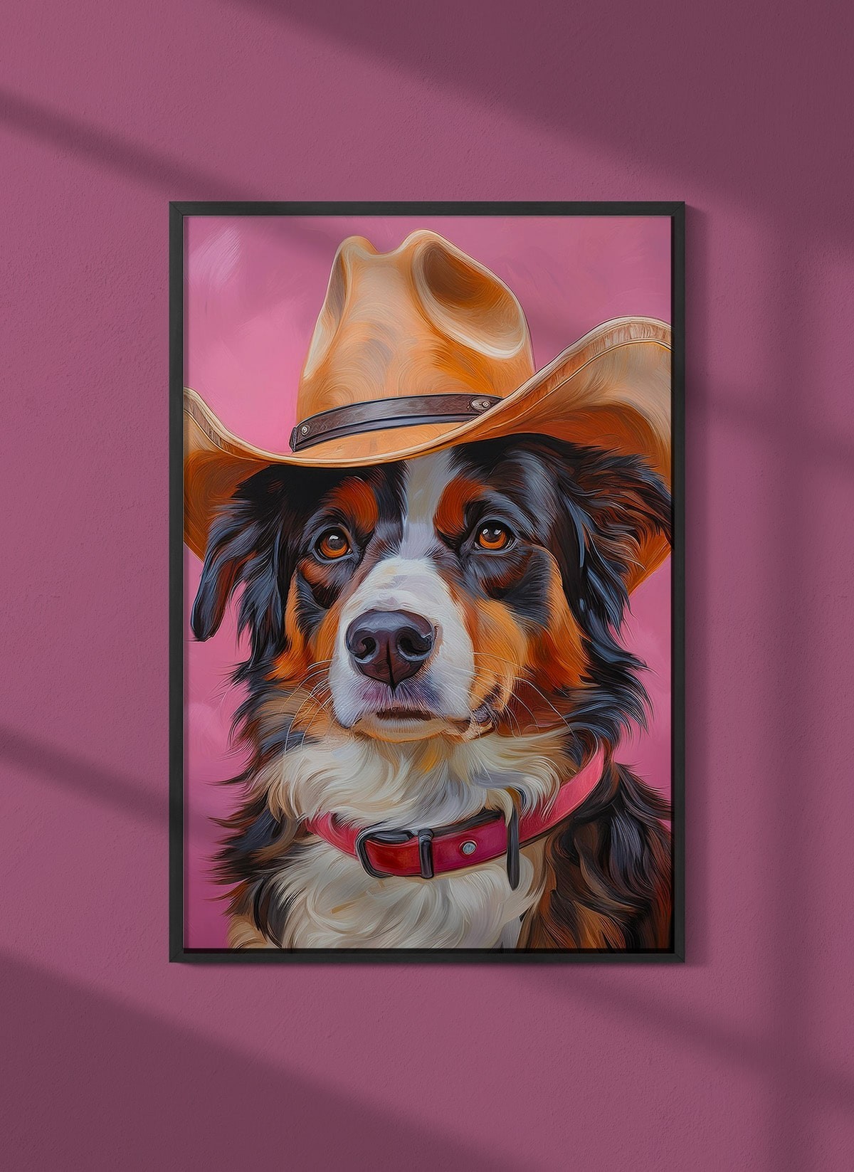 Affiche Chien cowboy pop art