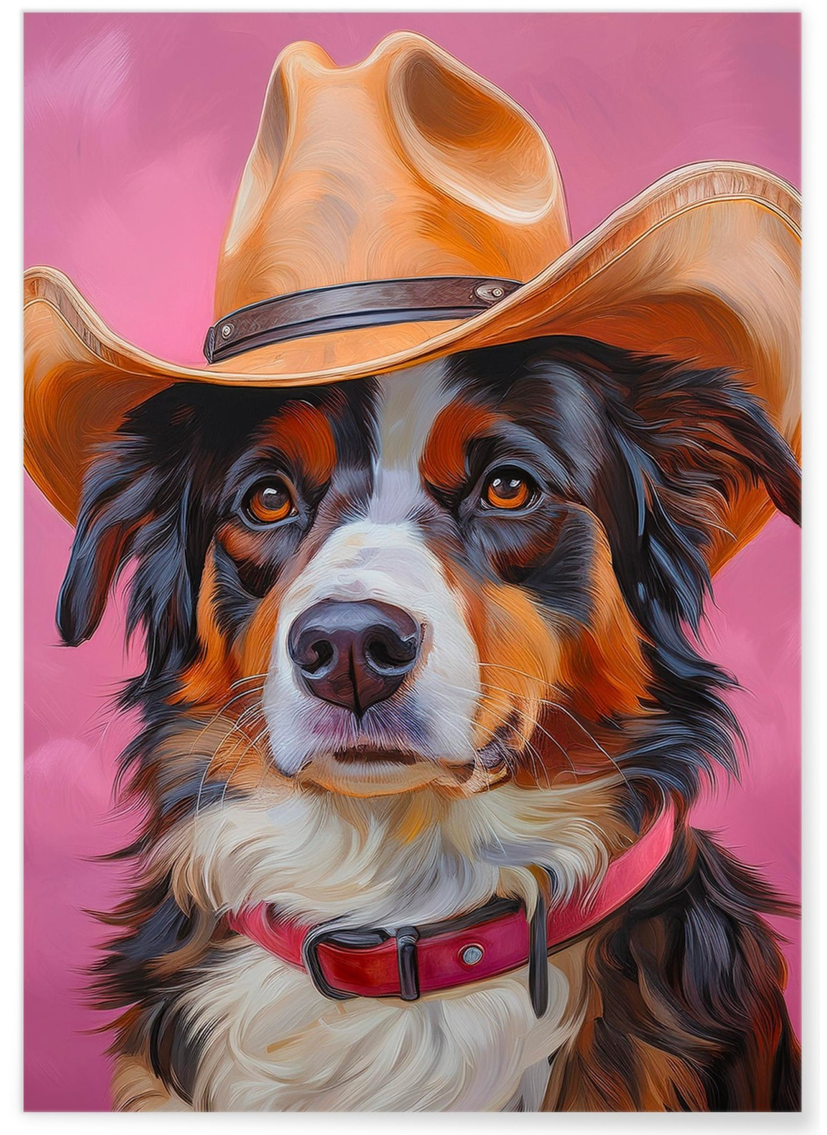 Affiche Chien cowboy pop art