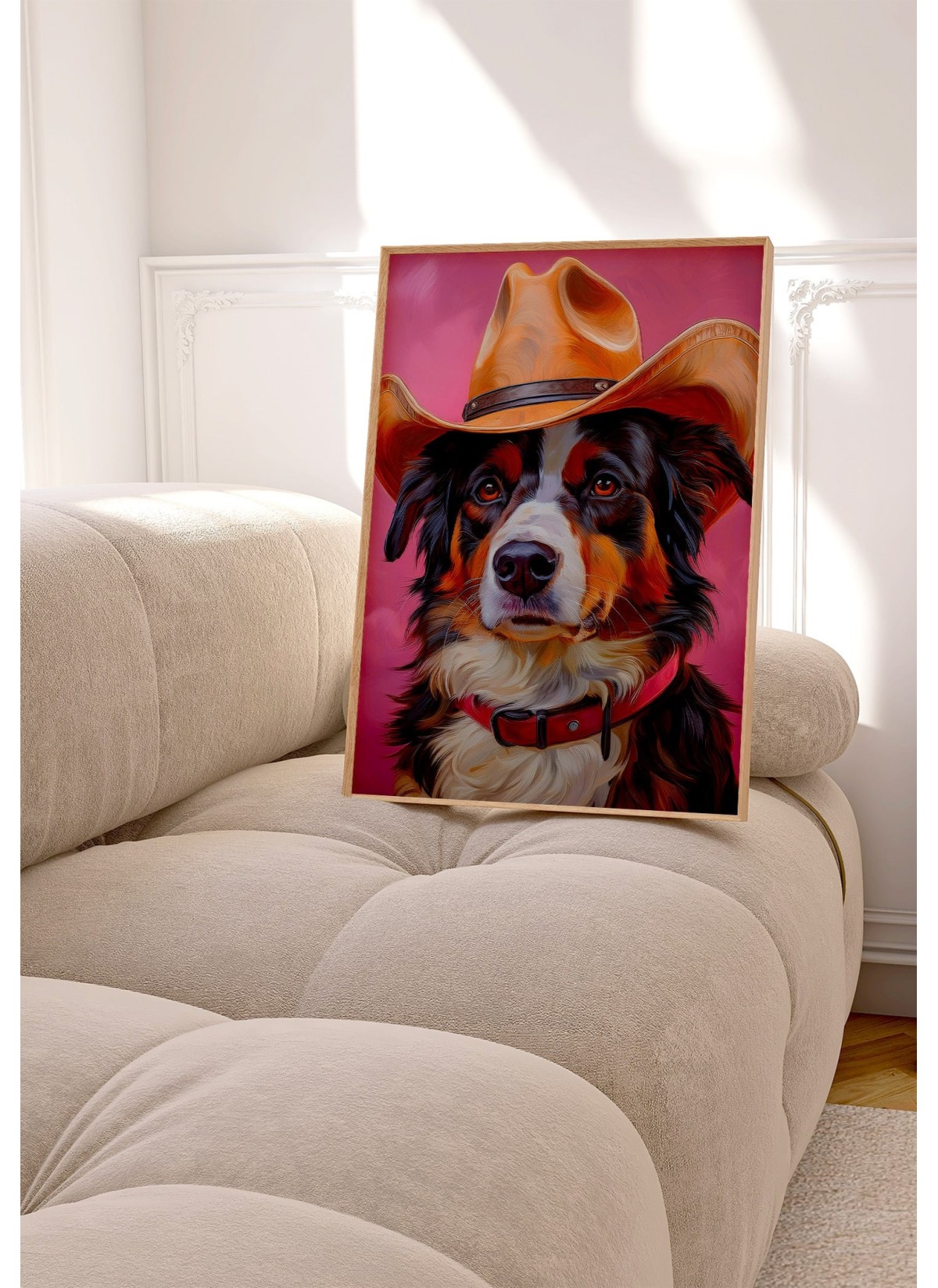 Affiche Chien cowboy pop art