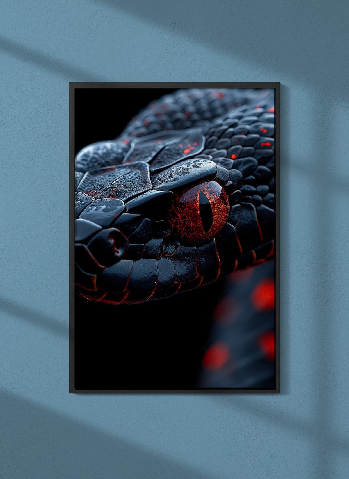 Affiche Serpent noir et rouge