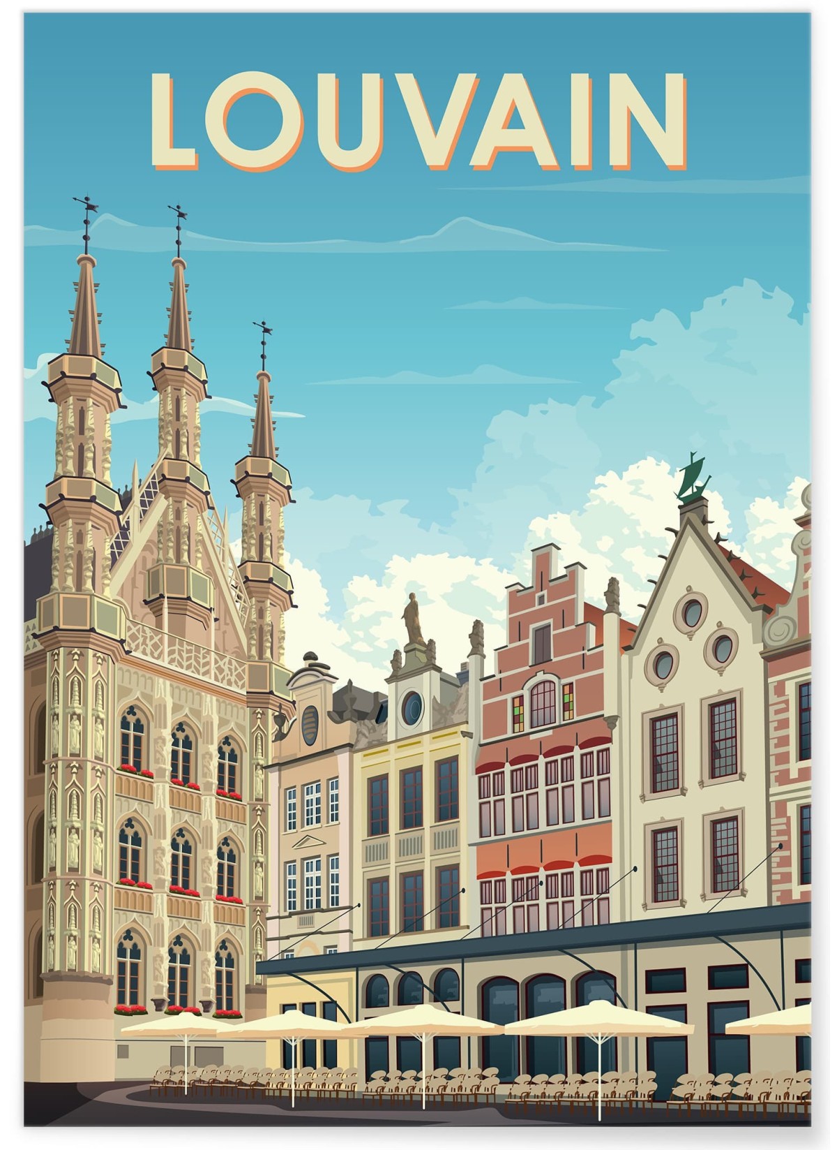 Affiche ville Louvain